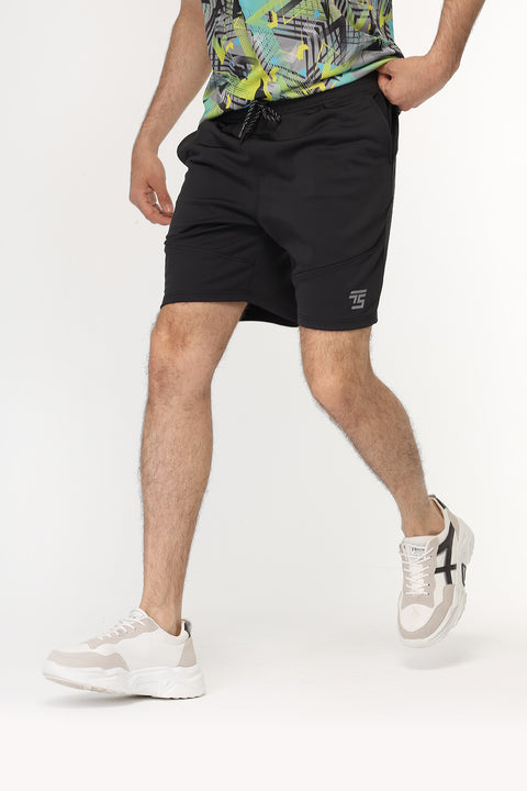 Slim Fit Sports Short Black