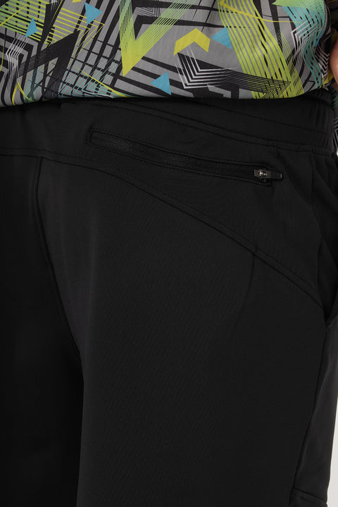 Slim Fit Sports Short Black