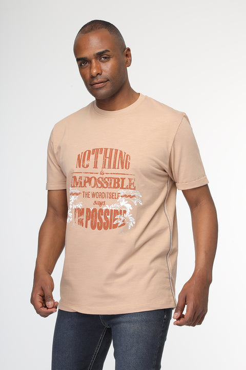 Regular Fit T-Shirt Beige