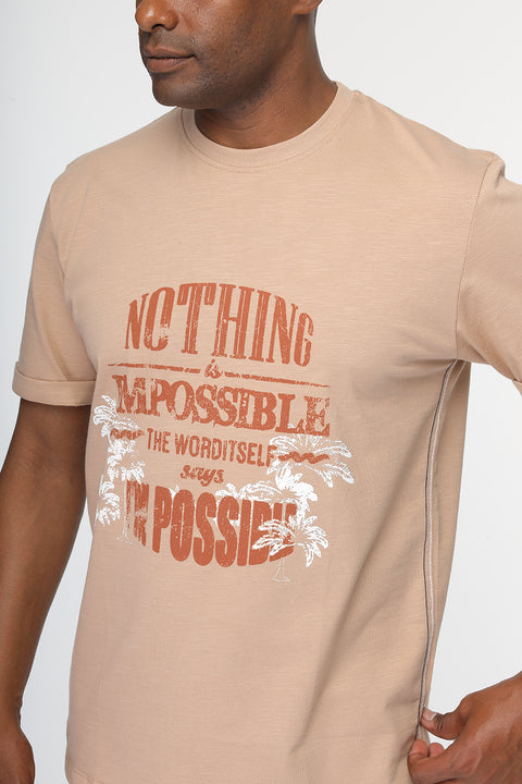 Regular Fit T-Shirt Beige