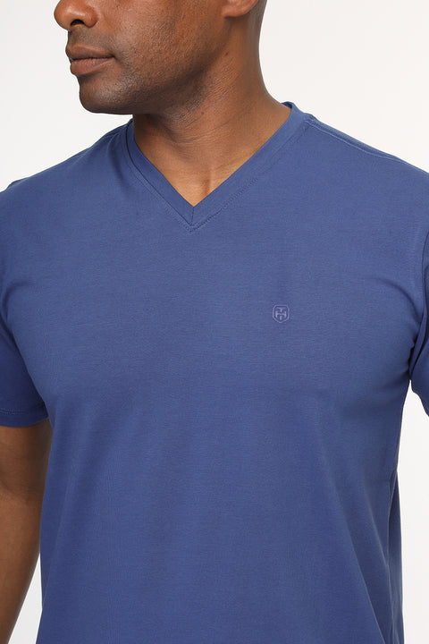 Regular Fit T-Shirt V Blue