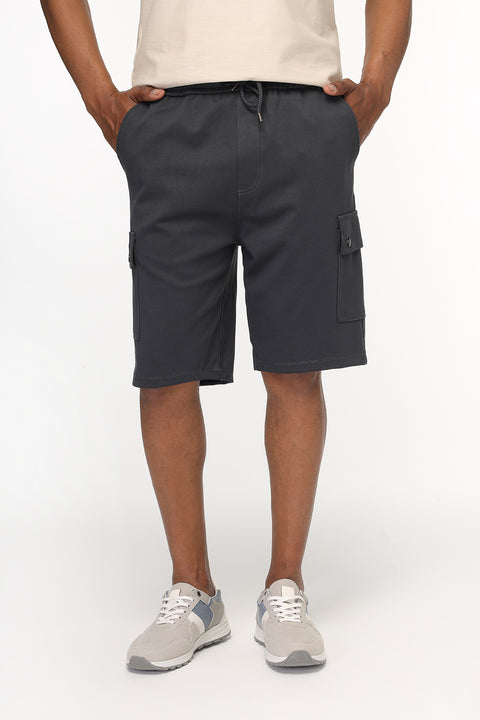 Regular Fit Melton Short Gray