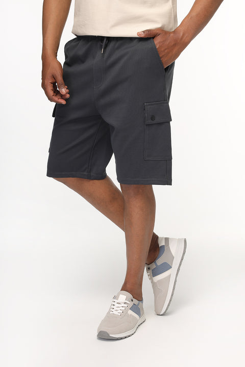 Regular Fit Melton Short Gray