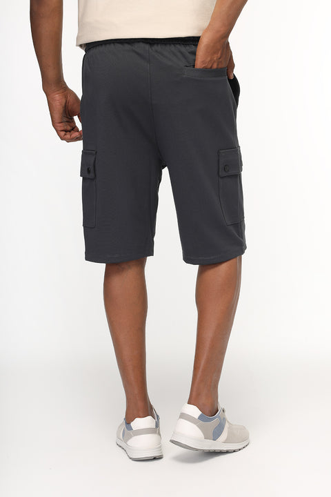 Regular Fit Melton Short Gray