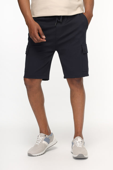 Regular Fit Melton Short Dark Blue