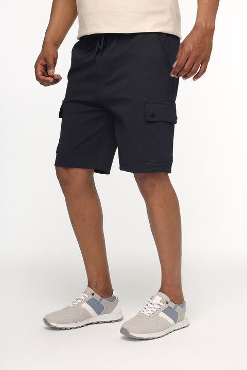 Regular Fit Melton Short Dark Blue