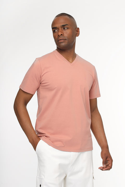 Regular Fit T-Shirt V Dark Rose