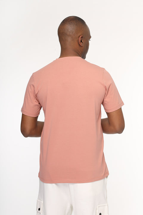 Regular Fit T-Shirt V Dark Rose