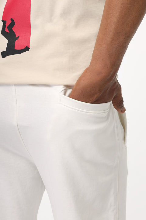 Regular Fit Sweat Pants Off White