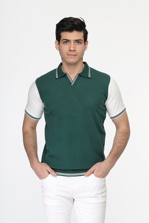 Polo Shirt Regular Fit Knitted Green