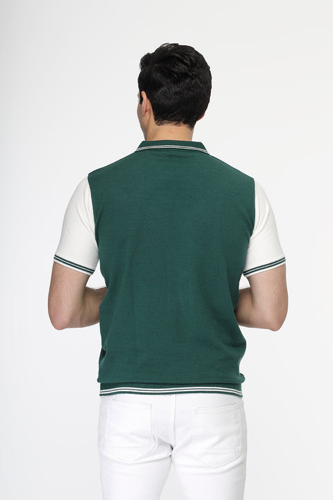 Polo Shirt Regular Fit Knitted Green