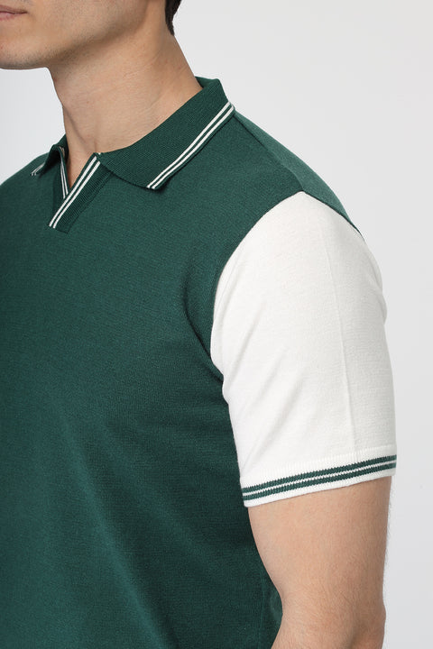 Polo Shirt Regular Fit Knitted Green