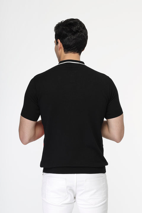 Polo Shirt Regular Fit Knitted Red