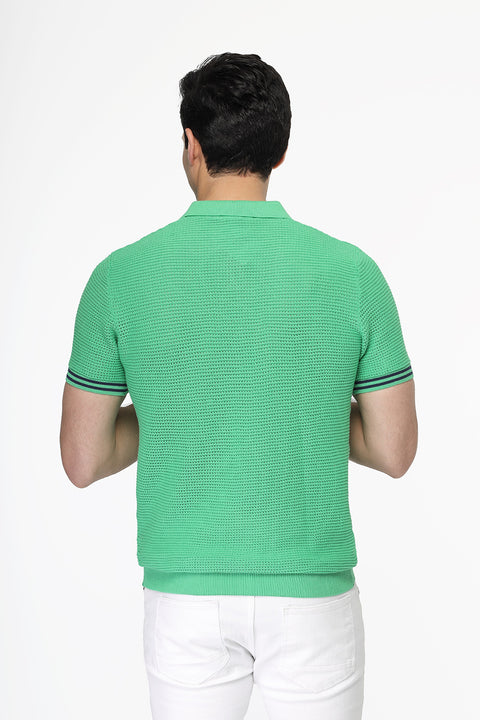 Polo Shirt Regular Fit Knitted Light Green