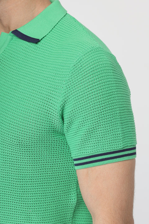 Polo Shirt Regular Fit Knitted Light Green