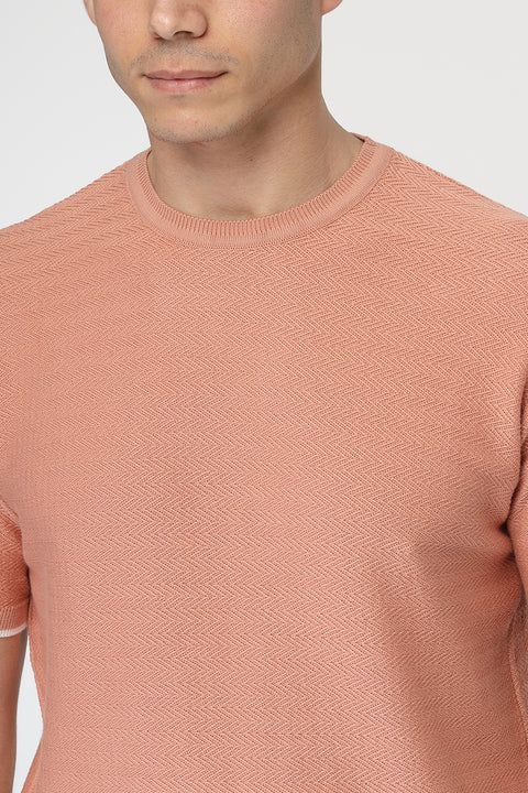 Regular Fit T-Shirt Knitted Rose