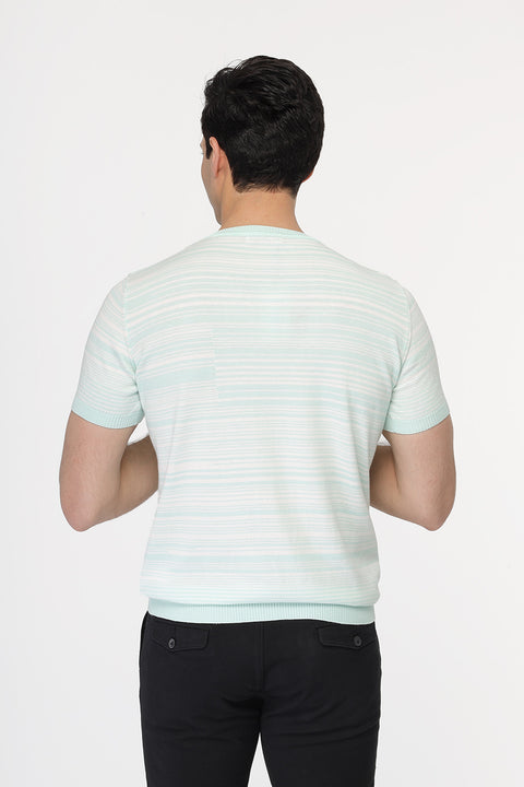 Regular Fit T-Shirt Knitted Light Green