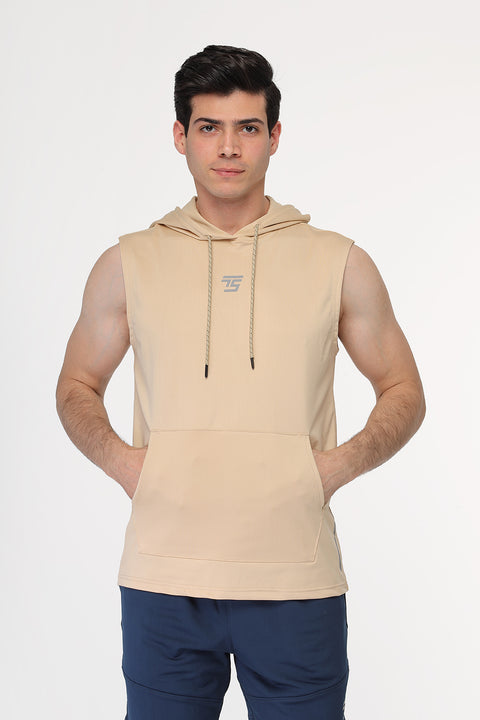 Regular Fit Sports T-Shirt Beige
