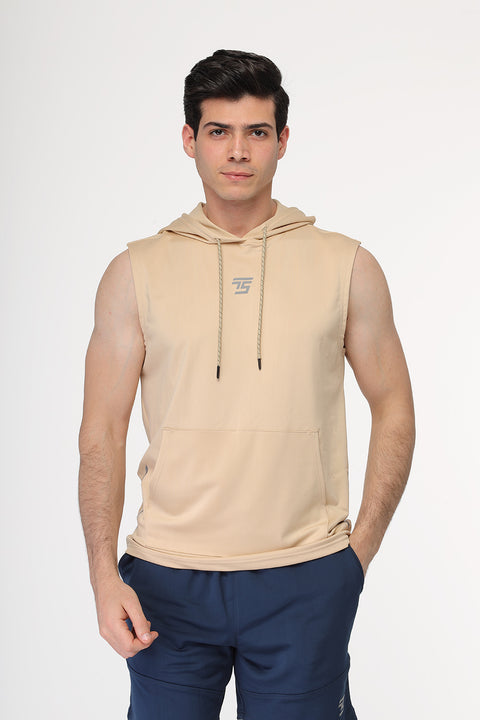 Regular Fit Sports T-Shirt Beige