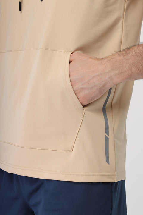 Regular Fit Sports T-Shirt Beige