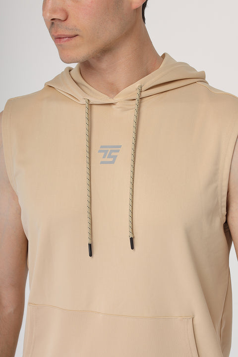 Regular Fit Sports T-Shirt Beige
