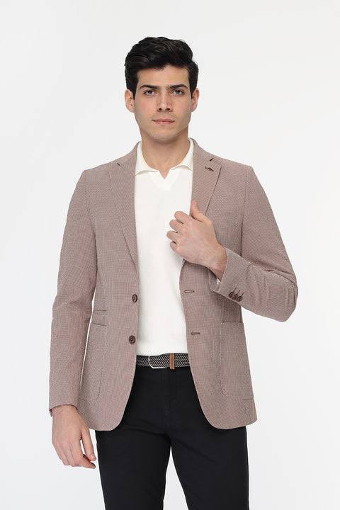 Slim Fit Blazer Beige