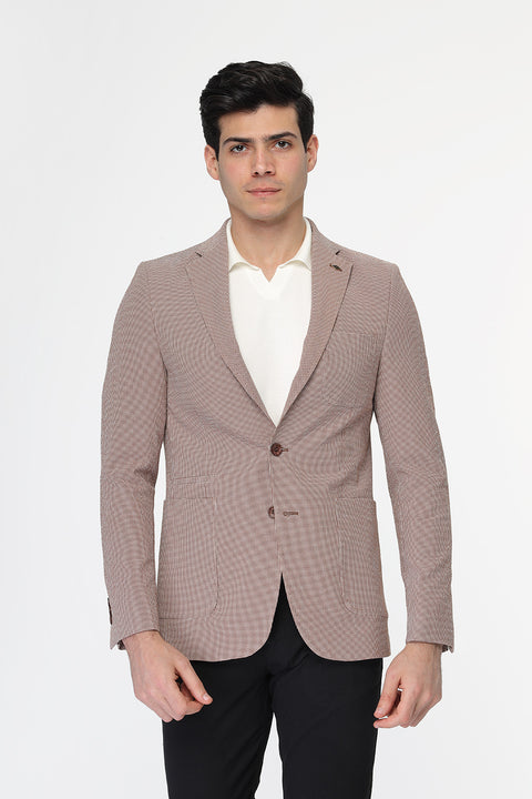 Slim Fit Blazer Beige