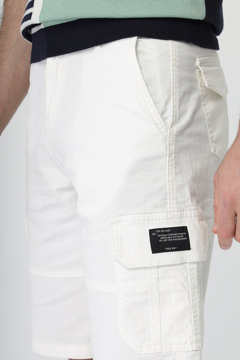 Cargo Short Chino Off White