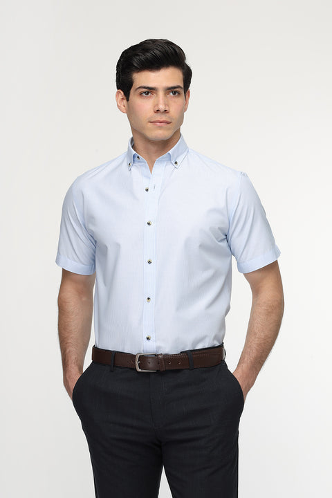 Regular Fit Shirt Half Light Blue