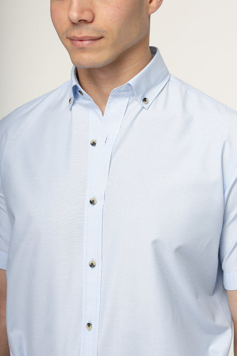 Regular Fit Shirt Half Light Blue