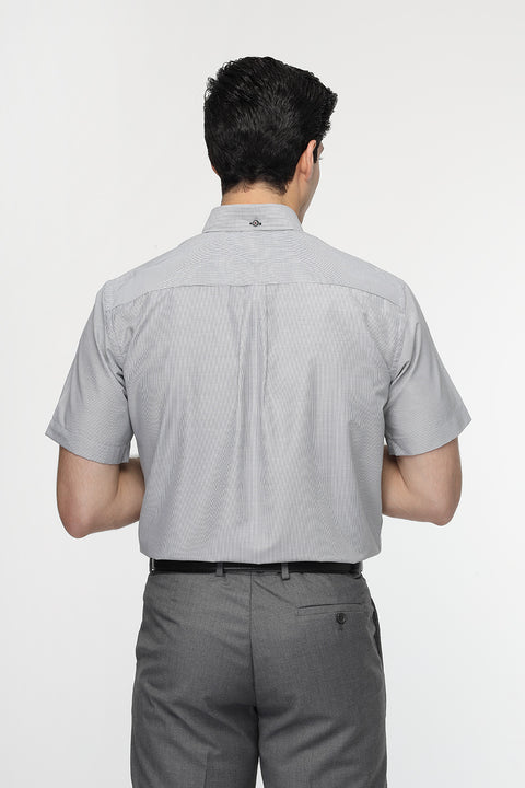 Regular Fit Shirt Half Gray