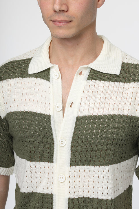 Polo Shirt Regular Fit Knitted Green