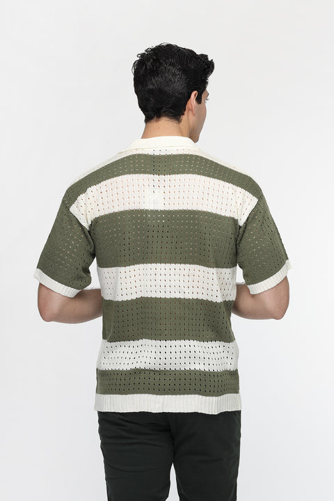 Polo Shirt Regular Fit Knitted Green