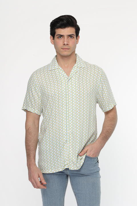 Regular Fit Shirt Half Yellow