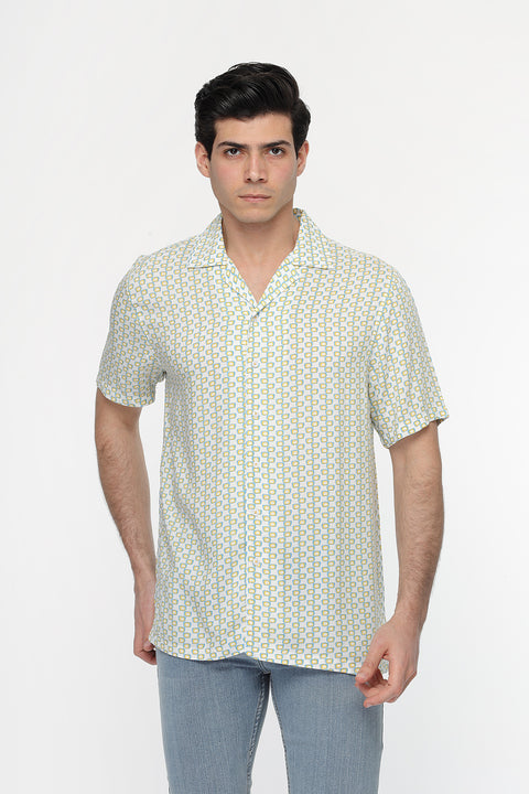 Regular Fit Shirt Half Yellow