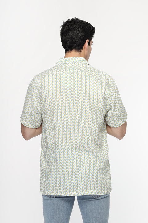 Regular Fit Shirt Half Yellow