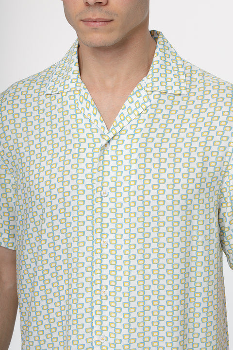 Regular Fit Shirt Half Yellow