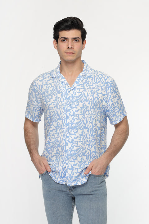 Regular Fit Shirt Half Light Blue