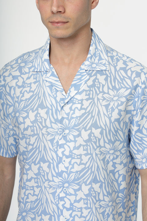 Regular Fit Shirt Half Light Blue