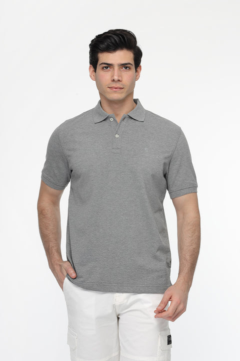 Polo Shirt Regular Fit Light Gray
