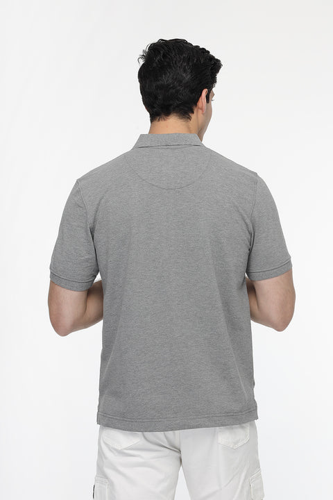 Polo Shirt Regular Fit Light Gray