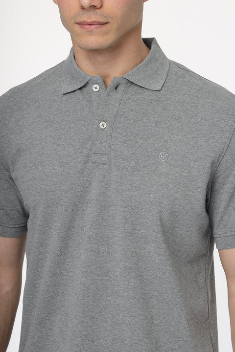 Polo Shirt Regular Fit Light Gray