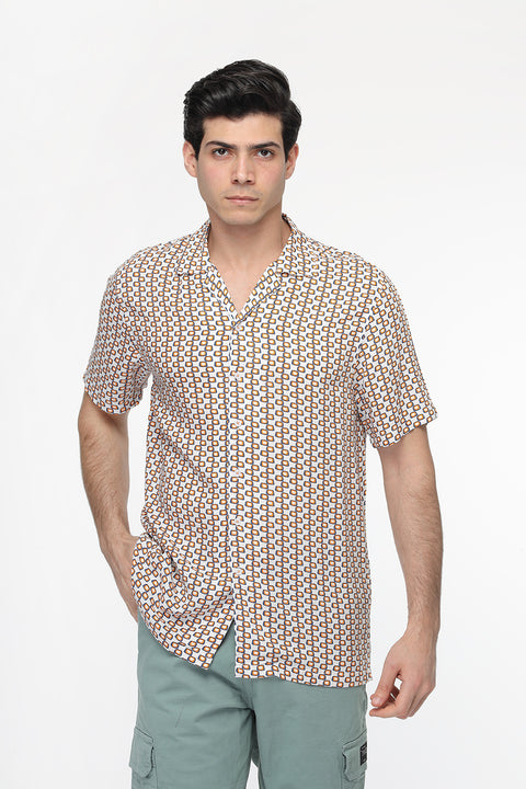 Regular Fit Shirt Half Orange