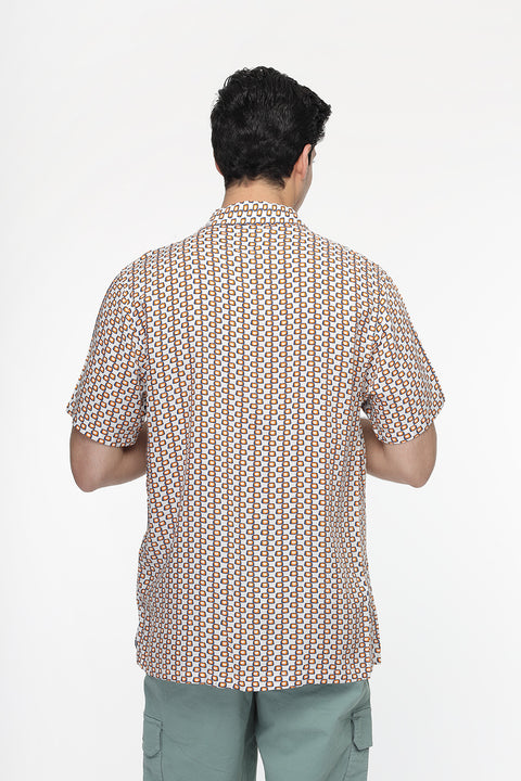 Regular Fit Shirt Half Orange