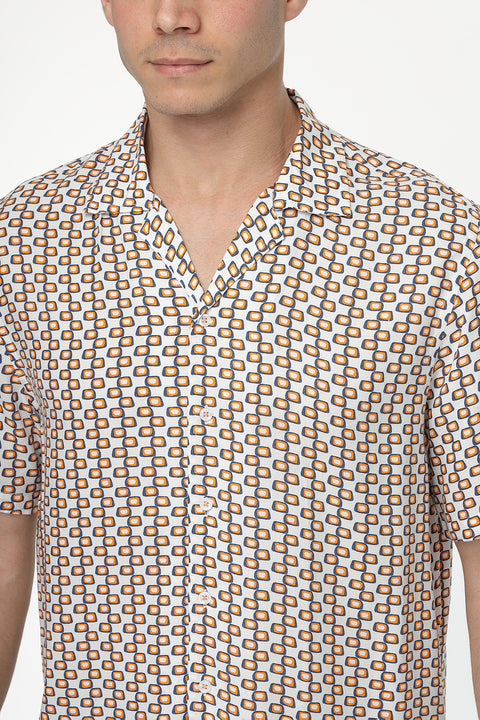 Regular Fit Shirt Half Orange