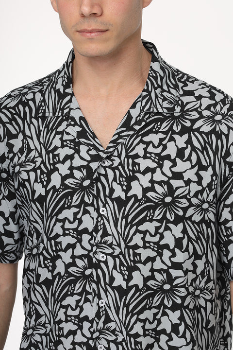 Regular Fit Shirt Half Black