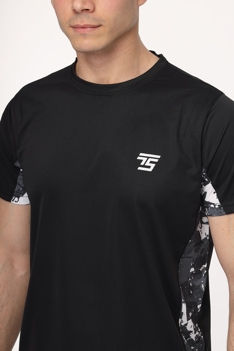 Regular Fit Sports T-Shirt Black
