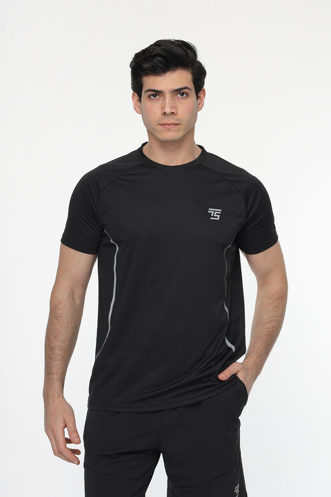 Regular Fit Sports T-Shirt Black