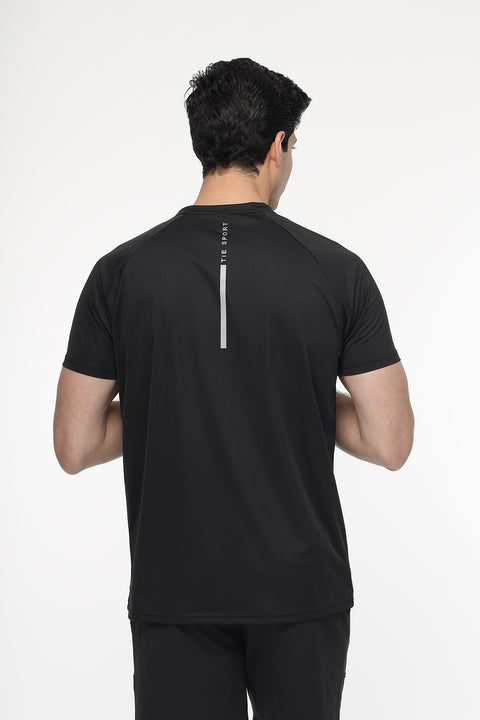 Regular Fit Sports T-Shirt Black