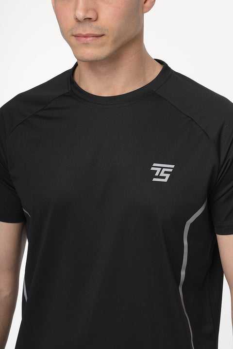 Regular Fit Sports T-Shirt Black